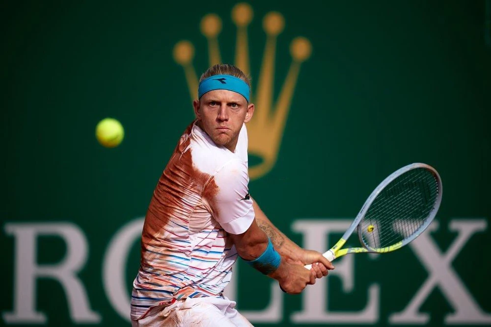 Tay vợt 22 tuổi, Fokina gây địa chấn trước số 1 thế giới. ẢNH: GETTY