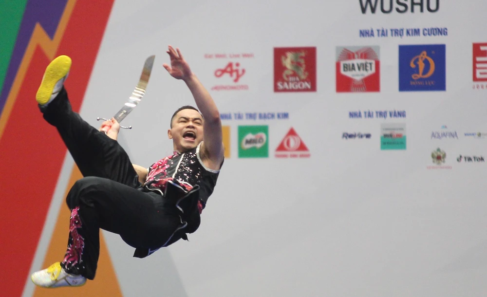 Phạm Quốc Khánh đăng quang nội dung nam đao. ẢNH: QUÝ LƯỢNG