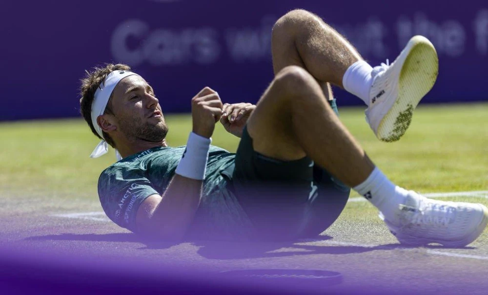 Á quân Pháp mở rộng - Ruud bị loại trên mặt sân cỏ. Ảnh: GETTY