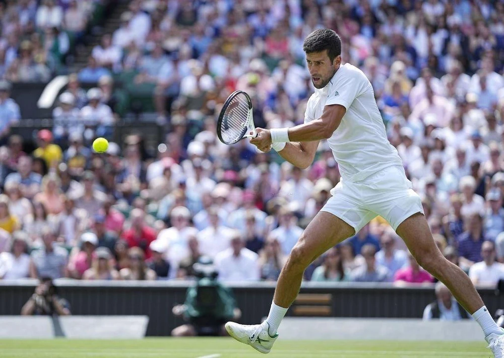 Djokovic thẳng tiến vào vòng 3 Wimbledon. Ảnh: GETTY