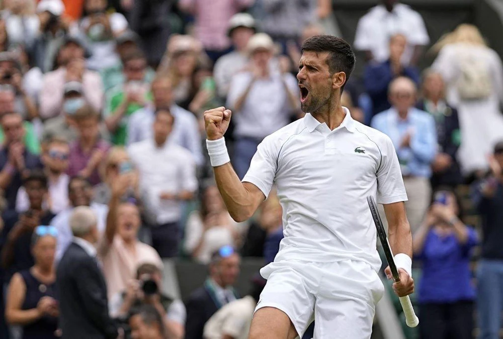 Tay vợt số 3 thế giới đầy biểu cảm sau chiến thắng ngược dòng. Ảnh: GETTY