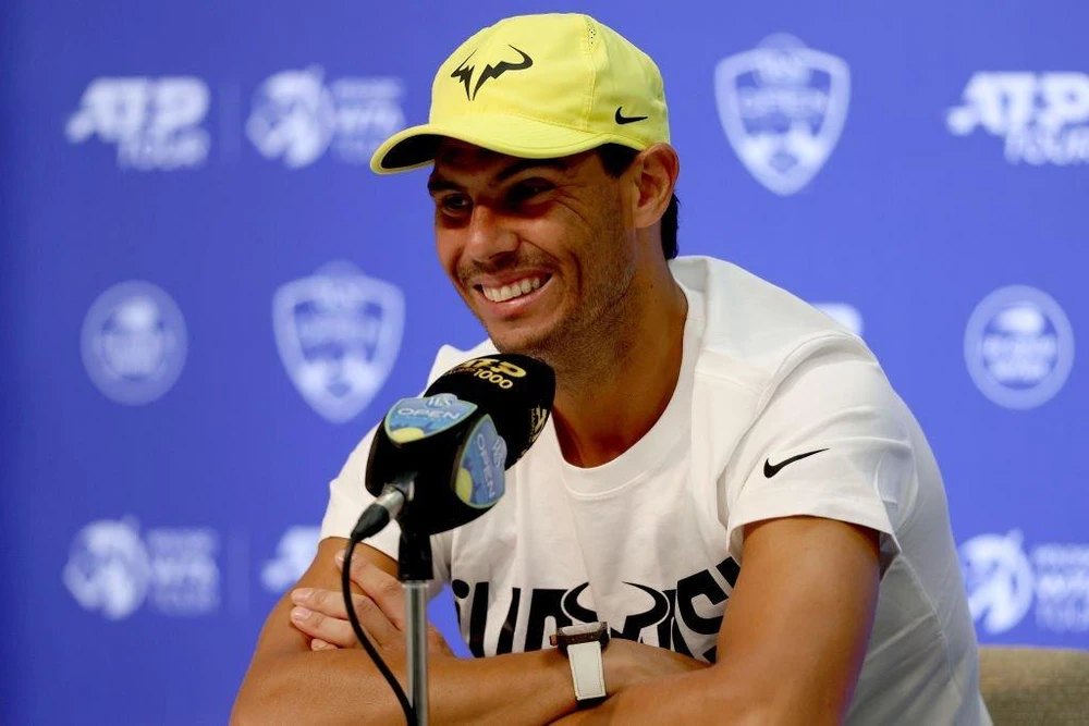Nadal tại buổi họp báo trước thềm Cincinati Open. Ảnh: GETTY