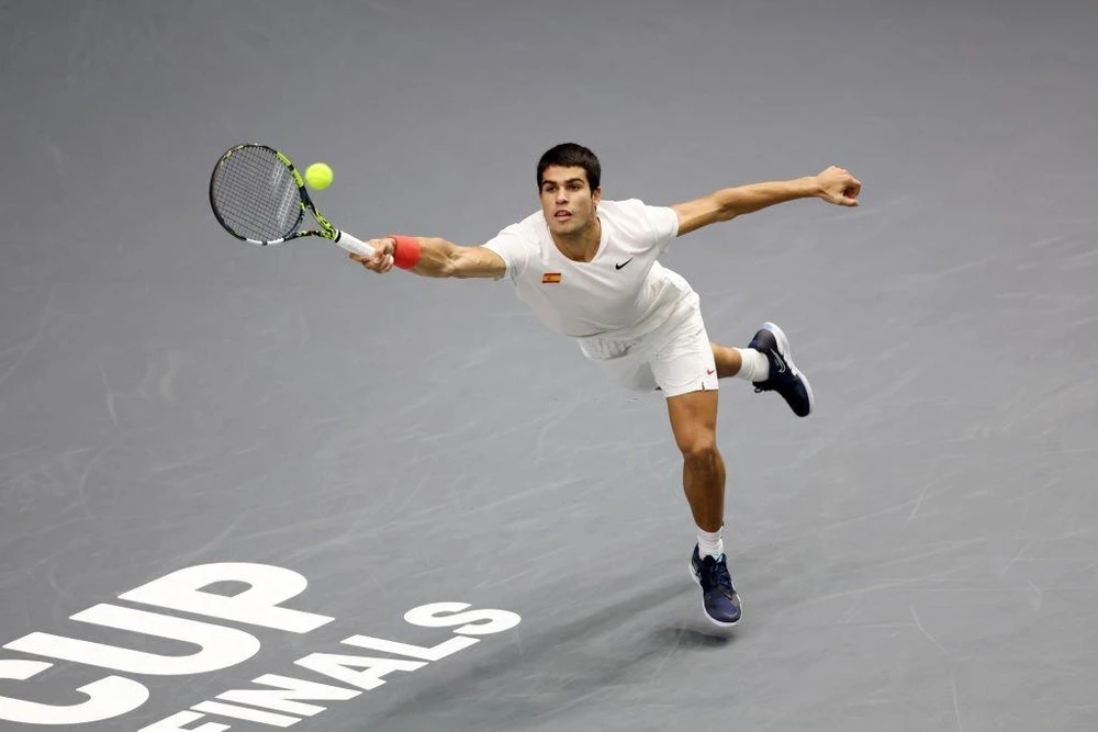 Đương kim số 1 nam thế giới Carlos Alcaraz nhận trận thua đầu tiên. Ảnh: GETTY