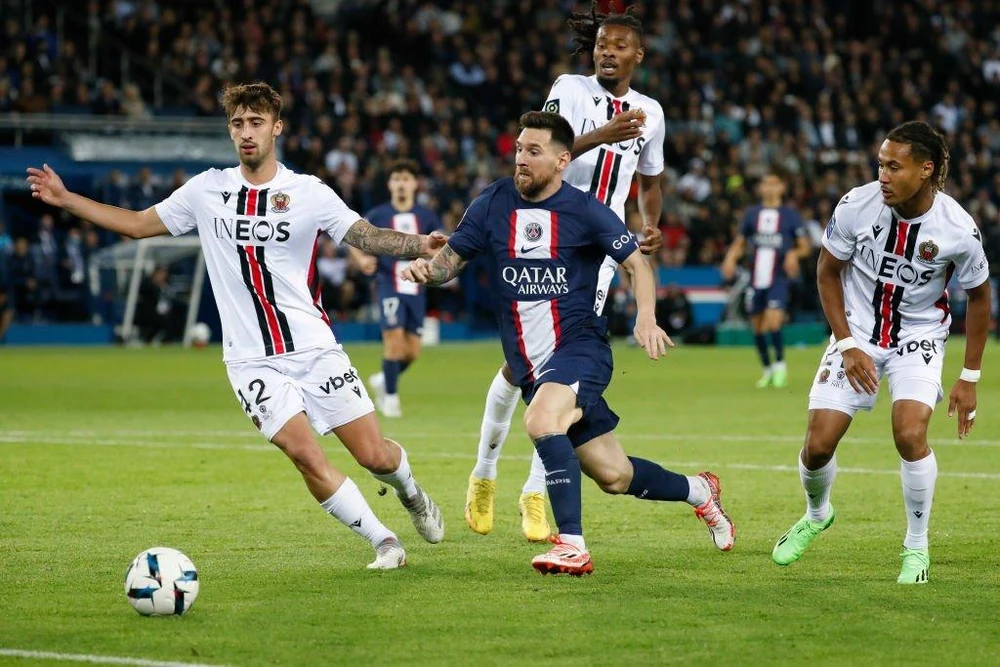 Messi trong màu áo PSG thi đấu tại Ligue 1. Ảnh: GETTY Messi trong màu áo PSG thi đấu tại Ligue 1. Ảnh: GETTY