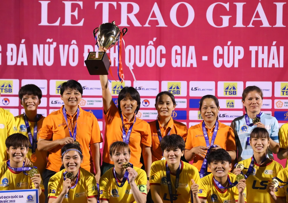 HLV Kim Chi thành công vang dội kể từ khi dẫn dắt đội nữ TP.HCM. Ảnh: TSB