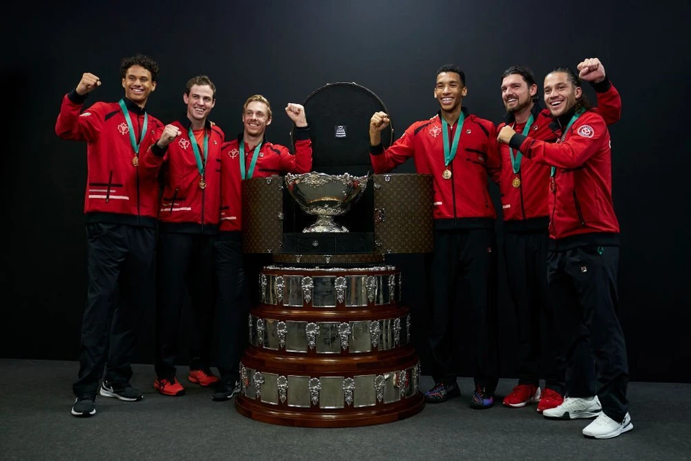 Đội tuyển quần vợt Canada đánh bại tuyển Úc tại chung kết, giành chức vô địch Davis Cup 2022. Ảnh: GETTY