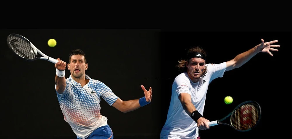 Chung kết Úc mở rộng 2023 là cuộc đọ sức giữa Djokovic và Tsitsipas. Ảnh: GETTY