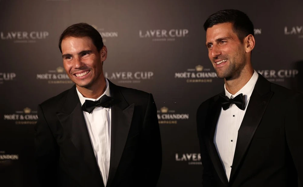 Hai ngôi sao hàng đầu làng banh nỉ nam thế giới Nadal và Djokovic. Ảnh: GETTY Hai ngôi sao hàng đầu làng banh nỉ nam thế giới Nadal và Djokovic. Ảnh: GETTY