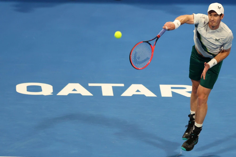 Cựu số 1 thế giới Andy Murray thi đấu tưng bừng tại chung kết Qatar Open. Ảnh: GETTY