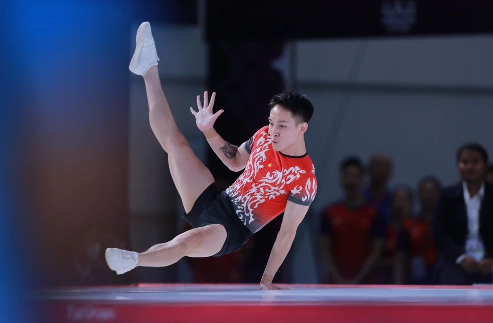 VĐV aerobic Phạm Thế Gia Hiển. Ảnh: ANH PHƯƠNG