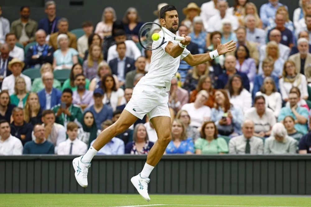 Tay vợt người Serbia kéo dài chuỗi 35 trận thắng liên tiếp tại Wimbledon. Ảnh: GETTY