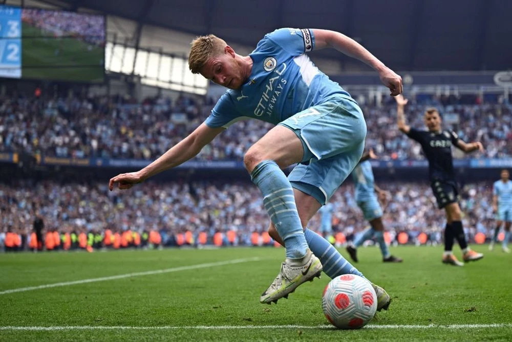 Tiền vệ Man City Kevin De Bruyne phản đối luật bù giờ mới được bóng đá Anh áp dụng. Ảnh: GETTY