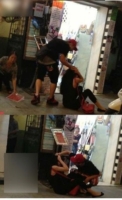 Hot girl Hà Thành bị đánh dã man giữa phố ảnh 1