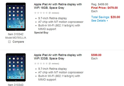 iPad Air bản Wi-Fi vừa bán đã giảm giá 20 USD tại Mỹ ảnh 1