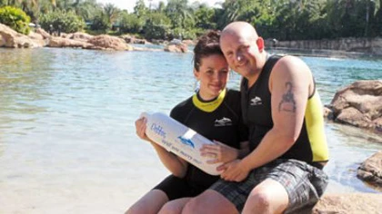 Nhờ cá heo chuyển lời cầu hôn tới bạn gái ảnh 1