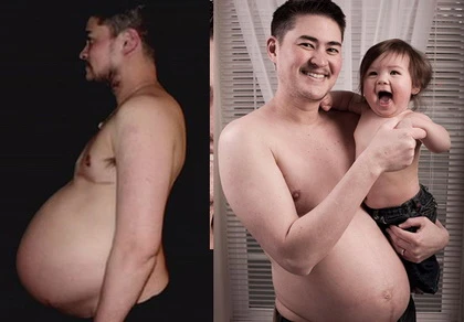 Người đàn ông châu Âu đầu tiên... sinh con ảnh 1