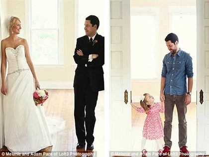 Xúc động cha tái hiện ảnh cưới cùng con gái nhỏ ảnh 2