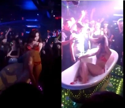 Màn tắm sữa khêu gợi trong bar ở Hà Nội gây xôn xao ảnh 1