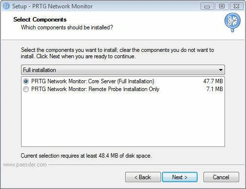Hình 2: Chọn cài đặt - Server hoặc Remote Probe