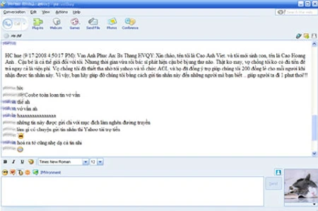 Tin nhắn "nhảm" gây bức xúc người dùng Yahoo Messenger ảnh 1