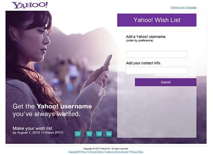 Xếp hàng đăng ký Yahoo ID “mơ ước” của mình ảnh 1