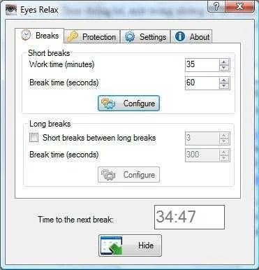 Bảo vệ mắt khi làm việc trên máy tính với Eyes Relax ảnh 1