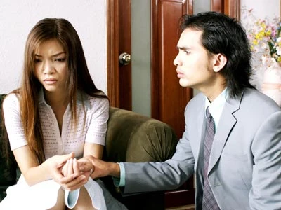 Ca sĩ Quách An An và người mẫu Đức Tiến trong bộ phim Xin lỗi tình yêu. Ảnh: C.T.V