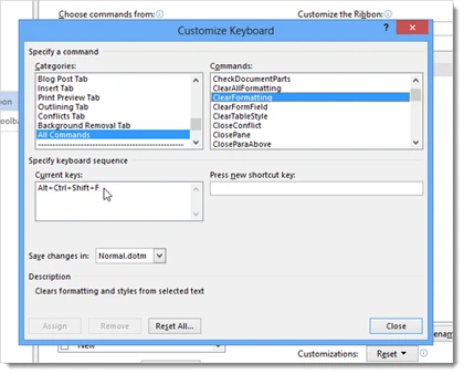 Cách bổ sung, chỉnh sửa phím tắt trong Word 2013 ảnh 9