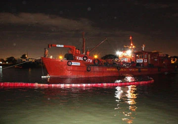 Tàu 10.000 tấn tông chìm sà lan trên sông Sài Gòn ảnh 1