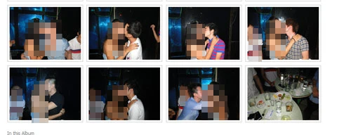 7 trong 9 cậu bạn được L. lần lượt ôm hôn (Ảnh chụp màn hình FB)