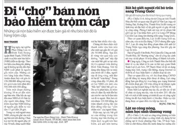 Không tiếp tay cho trộm nón bảo hiểm ảnh 1 Không tiếp tay cho trộm nón bảo hiểm ảnh 1