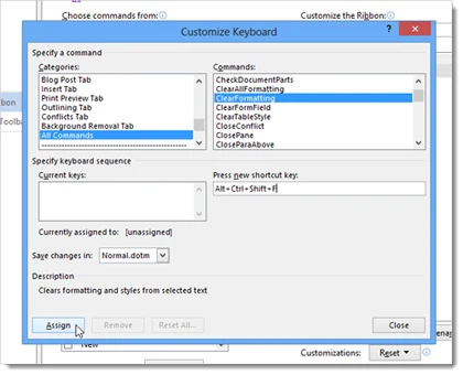 Cách bổ sung, chỉnh sửa phím tắt trong Word 2013 ảnh 7