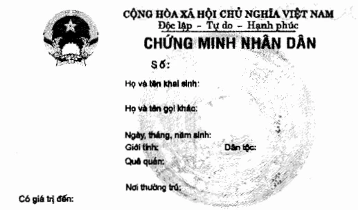 Quy định mới về mẫu chứng minh nhân dân ảnh 1