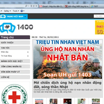 Nhắn tin để ủng hộ Nhật Bản ảnh 1