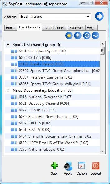 Xem trực tuyến các trận đấu bóng đá với SopCast ảnh 2