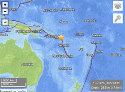 Động đất 8 độ Richter gây sóng thần ở Thái Bình Dương ảnh 1