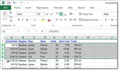 Cách tạm thời ẩn hàng, cột trong Excel 2013 ảnh 6