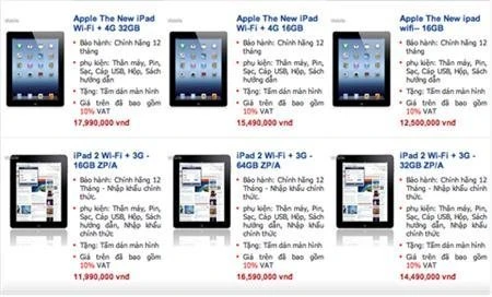 iPad 3, Kindle Fire giảm giá mạnh tại VN ảnh 1