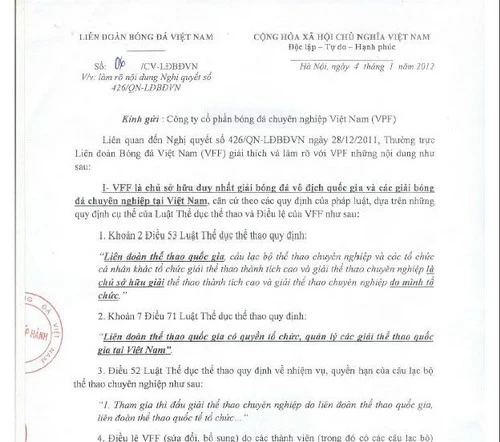 VPF "tố" AVG chưa có giấy phép hoạt động khi ký hợp đồng với VFF ảnh 2