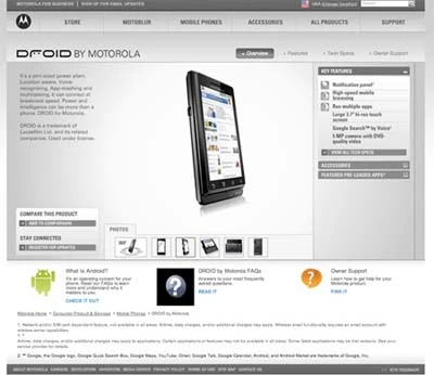 Cấu hình Motorola Droid - đối thủ của iPhone ảnh 1