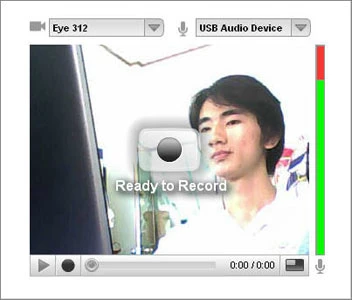 Giao diện chờ sẵn sàng cho việc quay phim.
