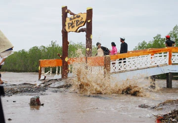 Nước biển dâng cao bất thường ở Bạc Liêu ảnh 1