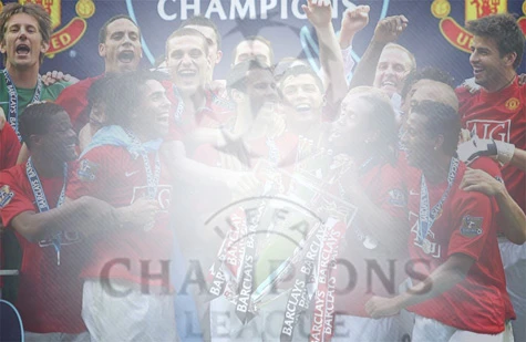 MU sẽ trở thành ngôi sao thứ 9 trên logo của Champions League? (Ảnh: M.Q).