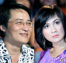 Nhạc sĩ Ngọc Châu và ca sĩ Thanh Lam (Ảnh Việt Hưng)