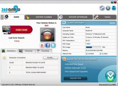 Chữa lỗi và tối ưu hệ thống với 360Amigo System Speedup Free ảnh 2