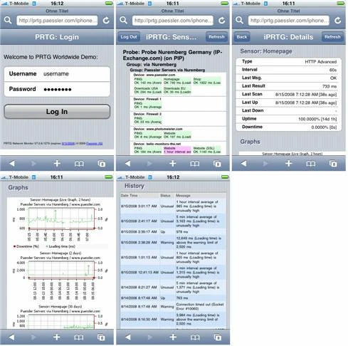 Hình 12: PRTG Network Monitor đang kiểm tra iPhone