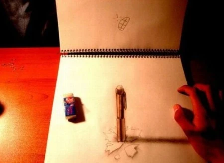 Tranh 3D đỉnh cao được vẽ bằng bút chì ảnh 17