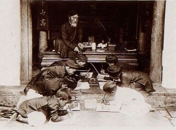 Thầy đồ và học trò xưa (Nguồn: Sưu tầm)