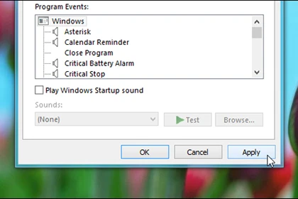 Cách bật/ tắt âm thanh khởi động trong Windows 8 ảnh 5 Cách bật/ tắt âm thanh khởi động trong Windows 8 ảnh 5