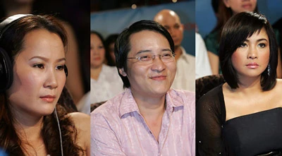 Nhạc sĩ Ngọc Châu và hai đồng nghiệp nữ trong HĐNT (Ảnh Việt Hưng)